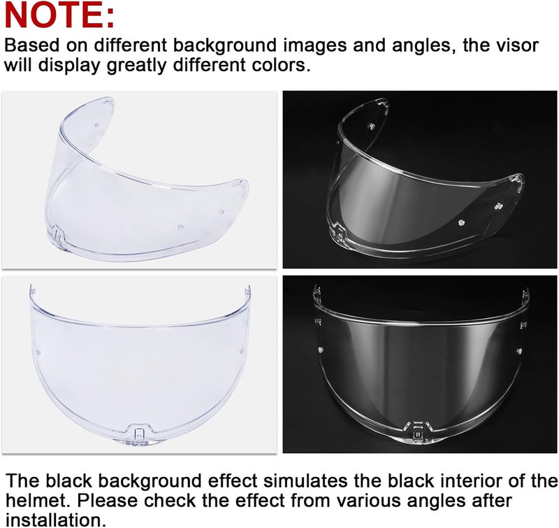 psler Sedici Strada 2 Visor - Sedici Strada 2 and Strada 3 Face Shield Motorcycle Helmet visor Accessories Replacement for LS2 FT2 VECTOR Sedici Strada 2 Strada 3 FF801 FF397，Clear - Image 2
